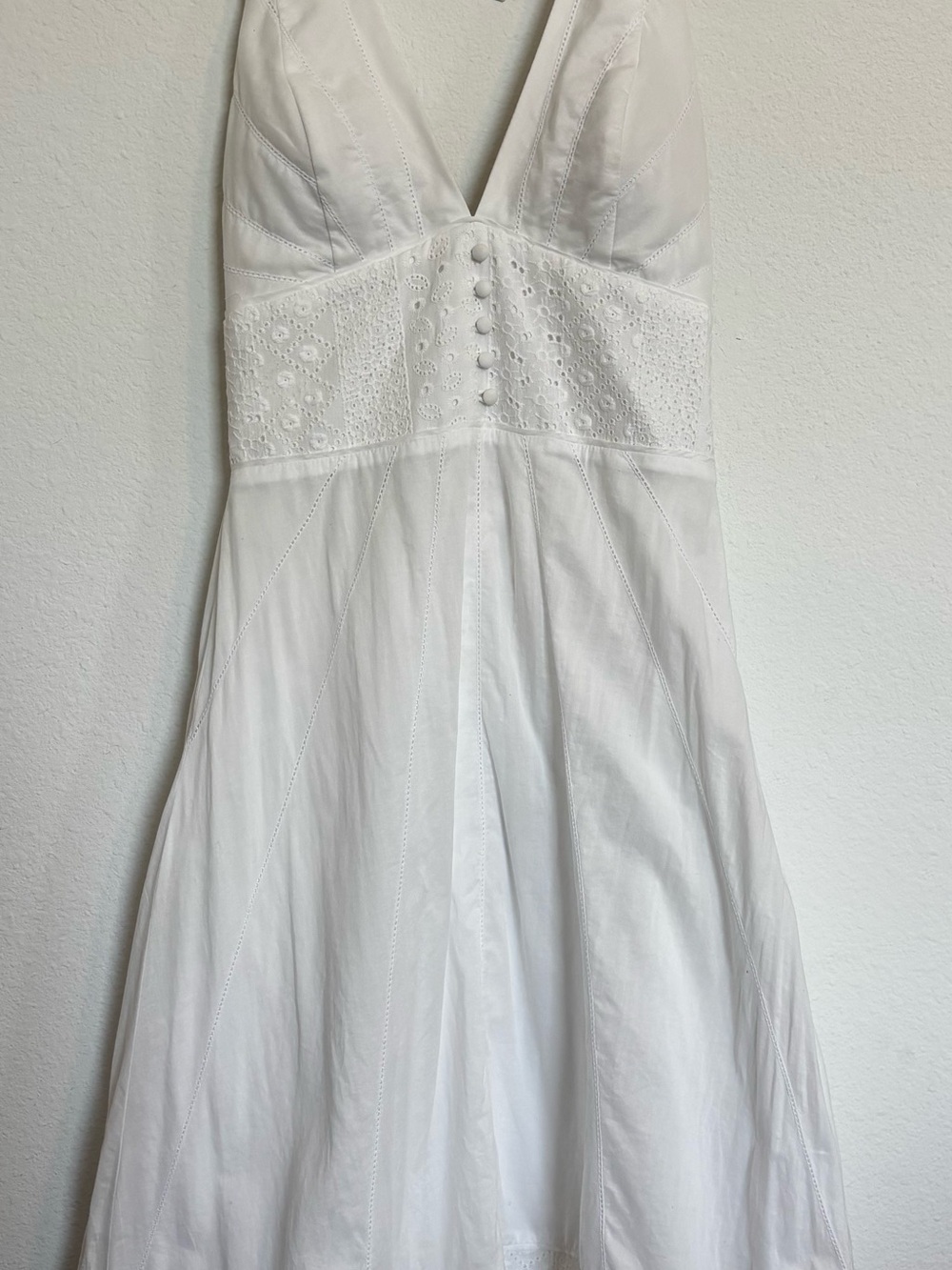 White House Black Market White halter dress size 2